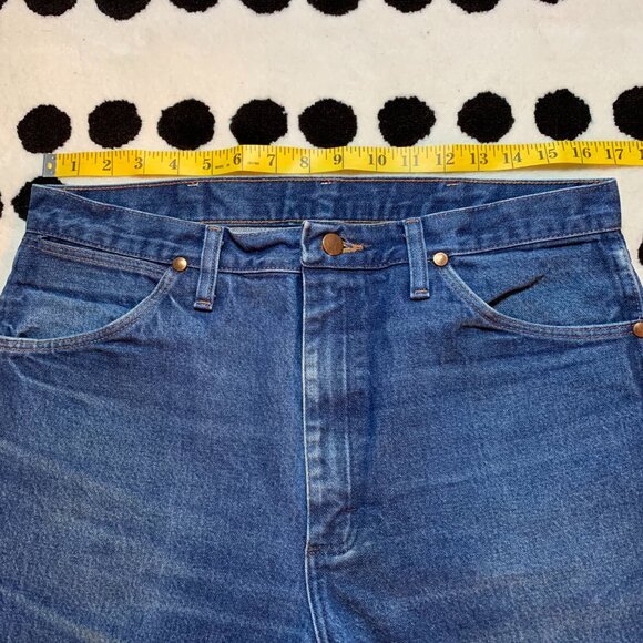 Wrangler Cowboy Cut Bootcut 13MWZ Faded Denim Western Jeans - Picture 8 of 13